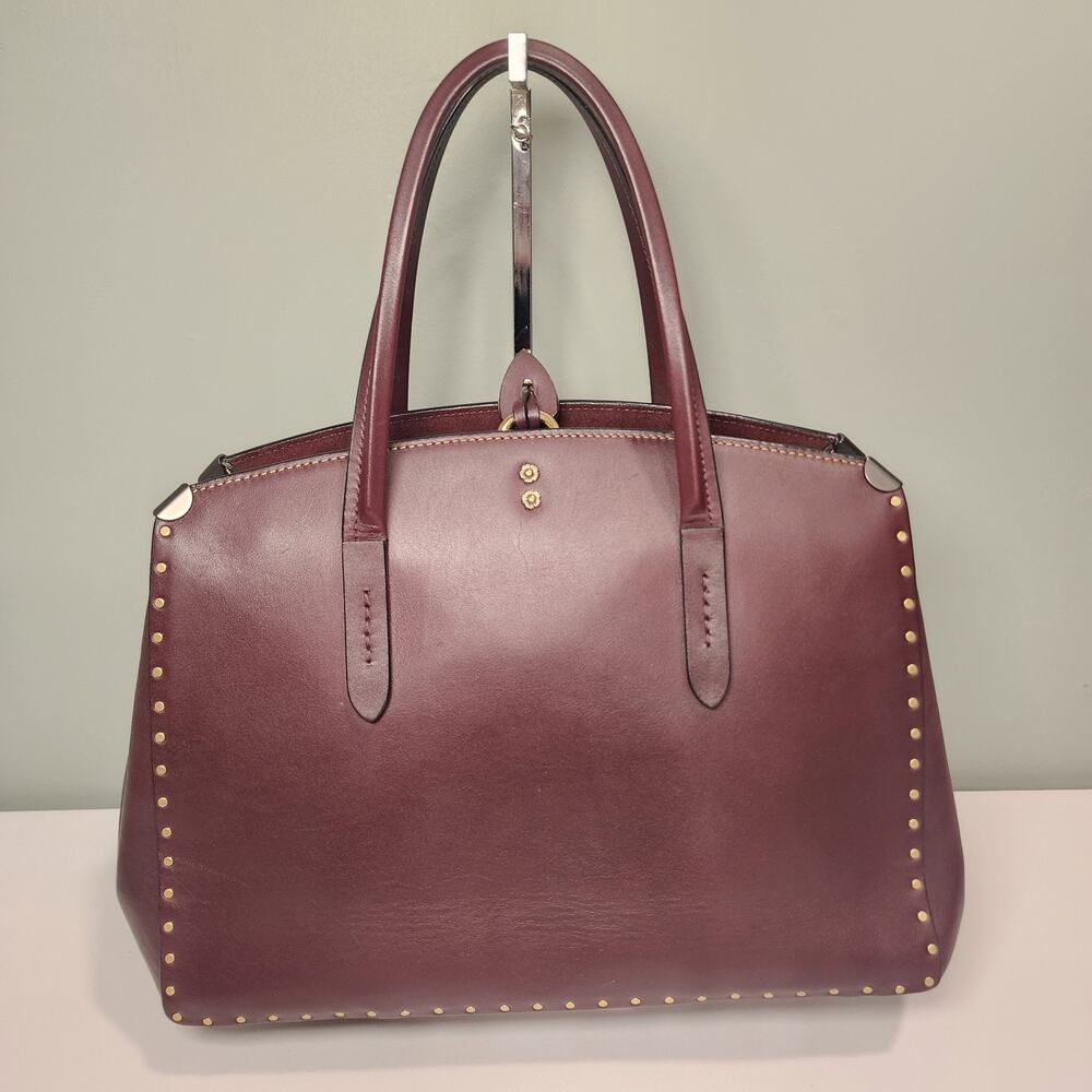 CL838 Coach 1941 Bordeaux Cooper Carryall in Colorblock with Border Rivets - Picture 3 of 12